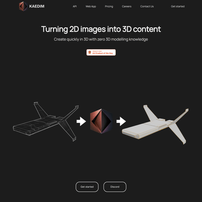 Kaedim - AI for turning 2D images to 3D models