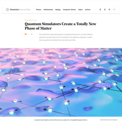 Quantum Simulators Create a Totally New Phase of Matter | Quanta Magazine