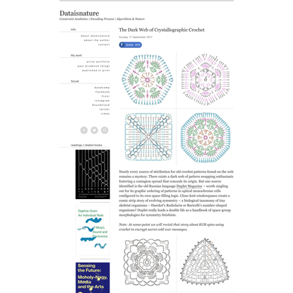 The Dark Web of Crystallographic Crochet | Dataisnature