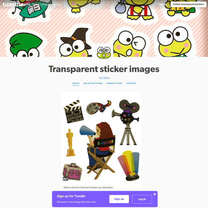 Transparent sticker images