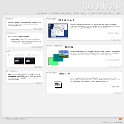 GUIdebook: Graphical User Interface gallery