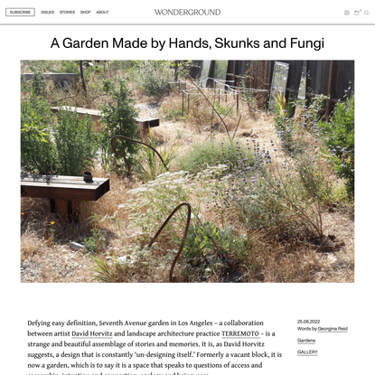 A Garden Made by Hands, Skunks and Fungi - Wonderground