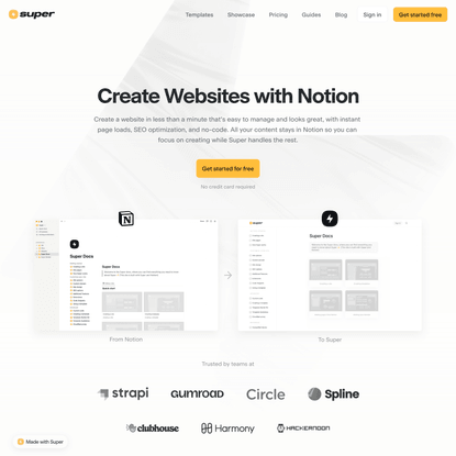 Super — Create Websites with Notion