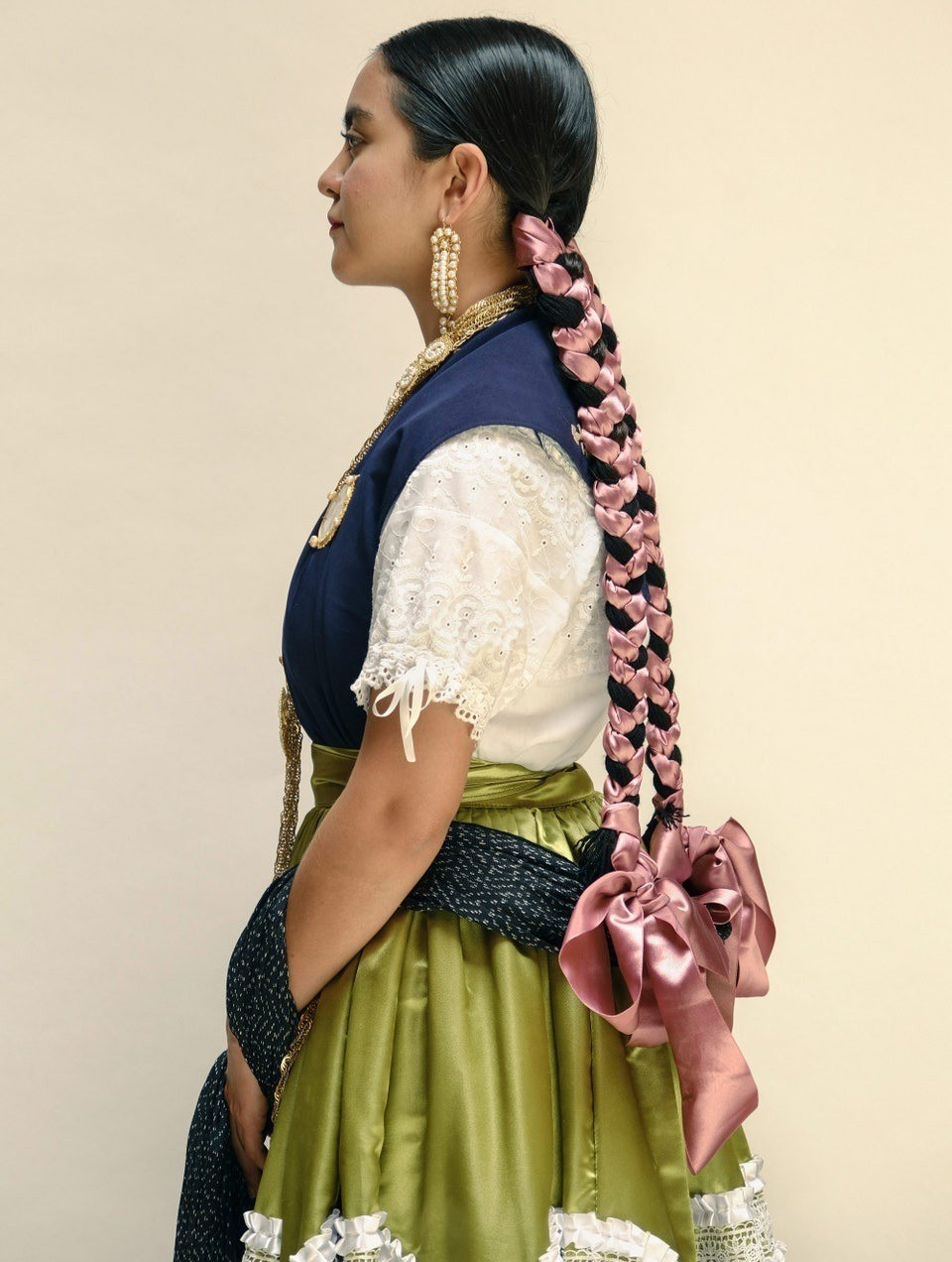 Guelaguetza hairstyles by Netzahualxochitl Huerta featured in Vogue México shot by Luvia Lazo 