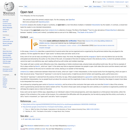 Open text - Wikipedia