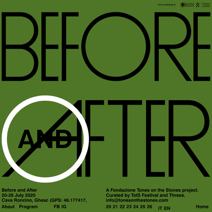 Before And After | A New Project by Tones on the Stones