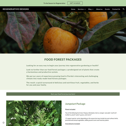 Regenerative Designs - Food Forest Packages