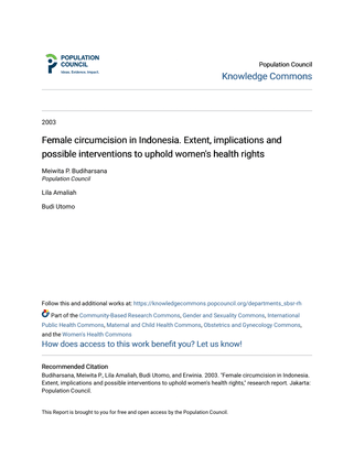 Research Report: Female Circumcision in Indonesia 