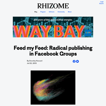 Feed my Feed: Radical publishing in Facebook Groups