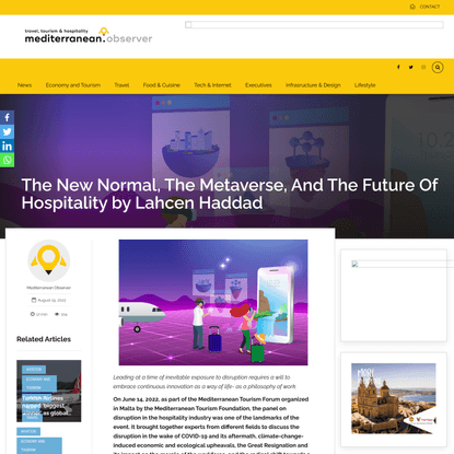 The New Normal, The Metaverse, And The Future Of Hospitality by Lahcen Haddad