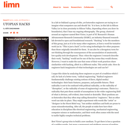 Limn: Utopian Hacks