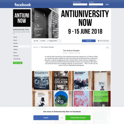 Reading list by Antiuniversity Now