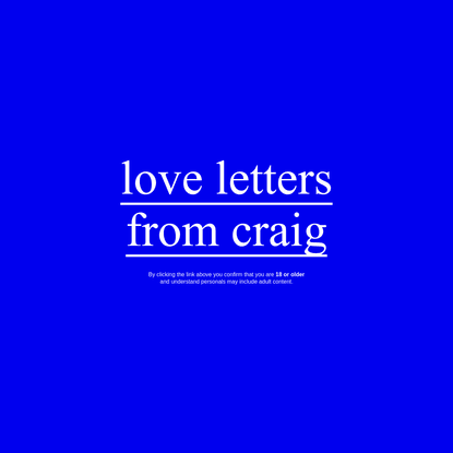 love letters from craig