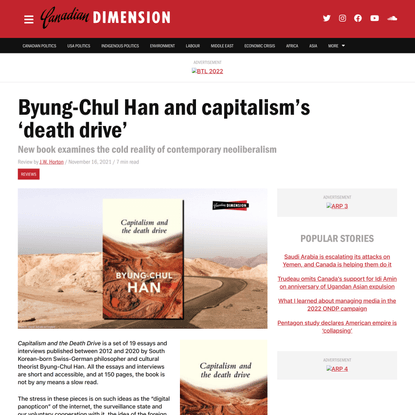 Byung-Chul Han and capitalism’s ‘death drive’