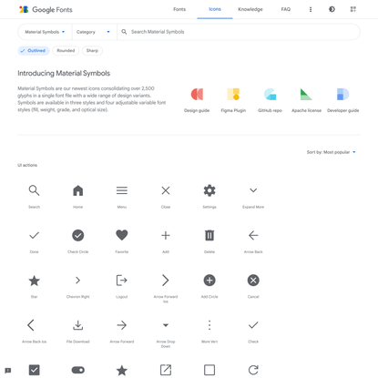 Material Symbols and Icons - Google Fonts