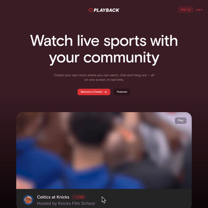 Watch live sports with your community