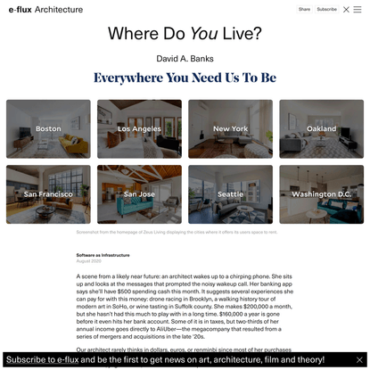 Where Do You Live? - Architecture - e-flux