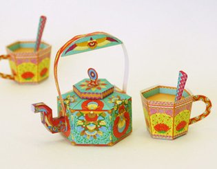 Masala Chai Kettle &amp; Tea Cups: DIY Paper Toys / Boxes