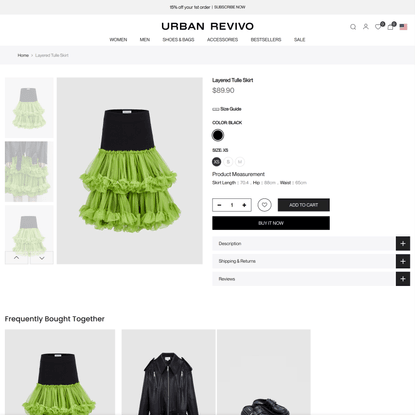 Layered Tulle Skirt – Urban Revivo