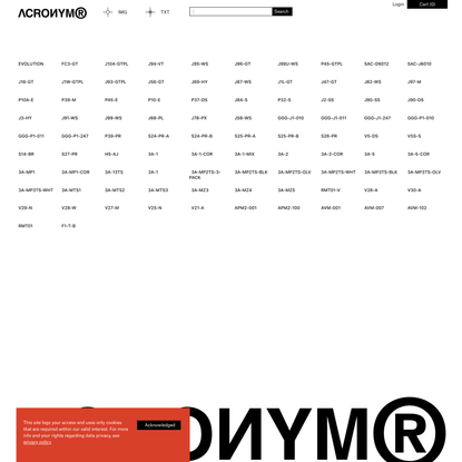 ACRONYM® GmbH. Apparel and systems design.