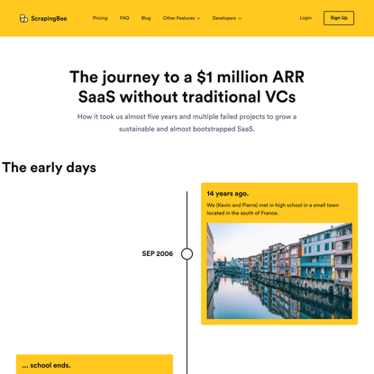 The journey to a $1 million ARR SaaS without traditional VCs | ScrapingBee