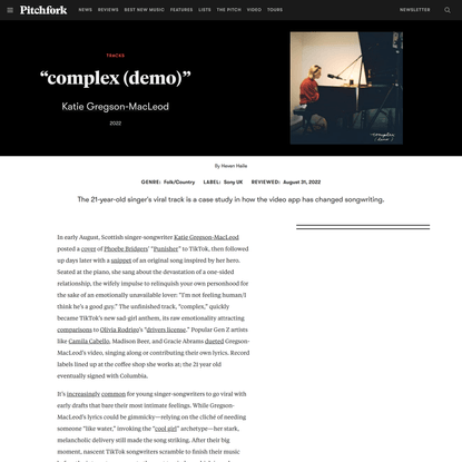 Katie Gregson-MacLeod: “complex (demo)”