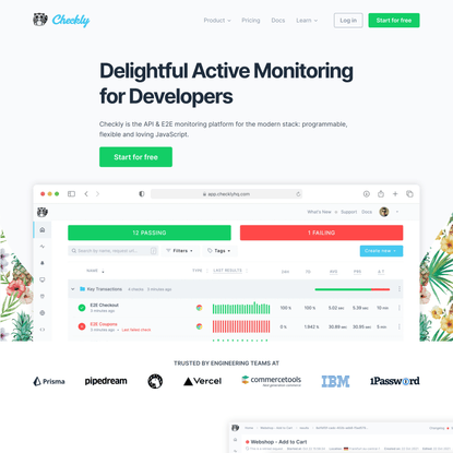 Delightful Active Monitoring for Developers