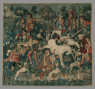 The Unicorn Defends Himself (from the Unicorn Tapestries)