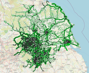 Public transport frequency maps