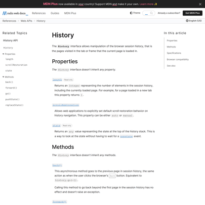 History - Web APIs | MDN