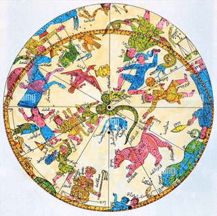 The Southern Hemisphere of the celestial globe by astronomer Mohammed Ben Heleah of Monsul, 1275