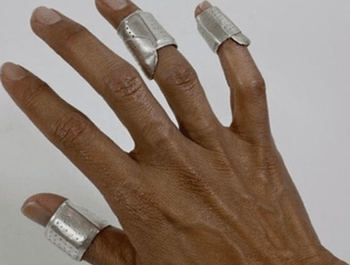 Band-aid rings by Michelle Lopez Studio
