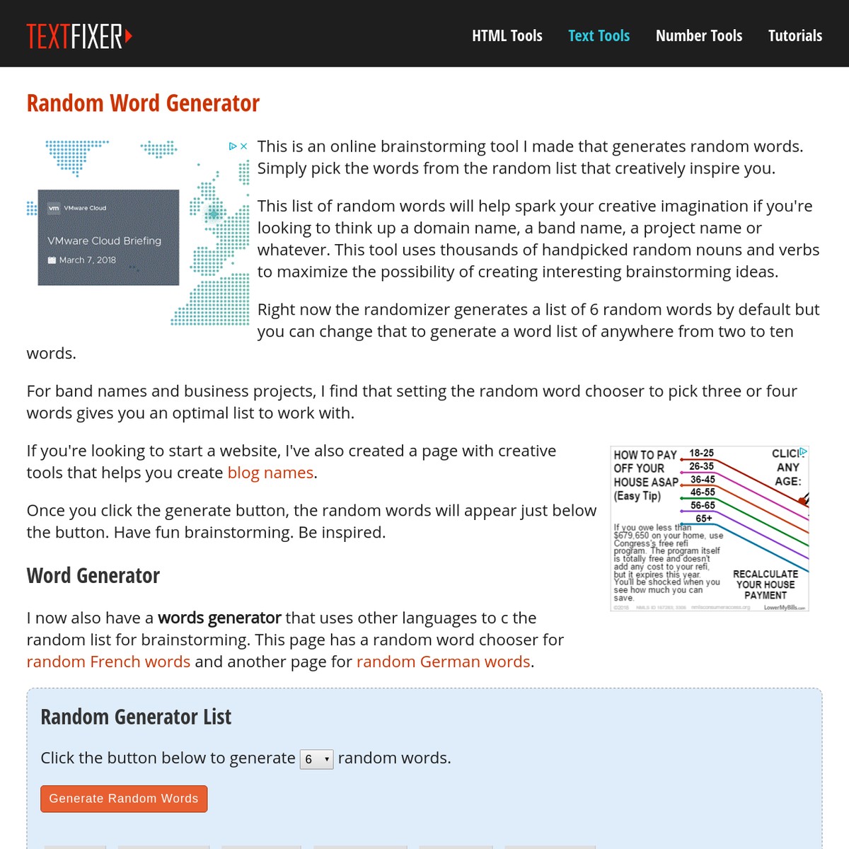 Random Word Generator - Creative online tool to generating randomized ...