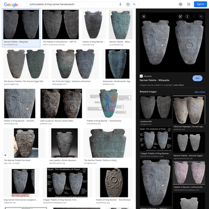 schist palette of king narmer hierakonpolis - Google Search