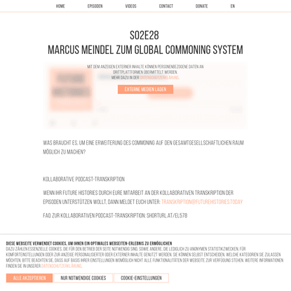 Marcus Meindel zum Global Commoning System | Future Histories Podcast