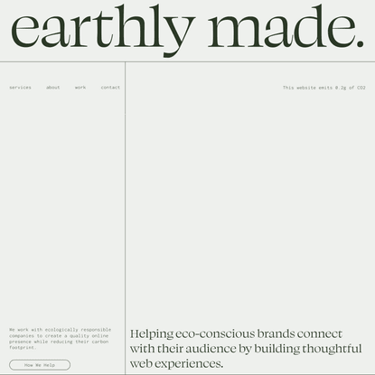 Earthly Made | Sustainable Web Design Studio