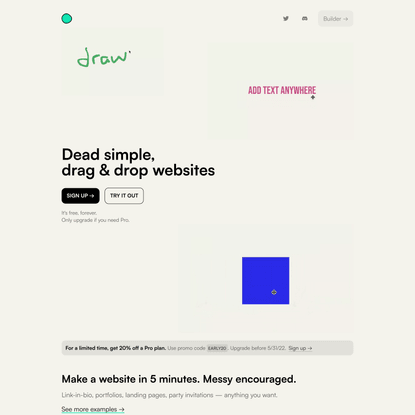 mmm.page — Dead Simple, Drag &amp;amp; Drop Websites