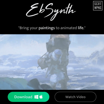 EbSynth - Transform Video by Painting Over a Single Frame