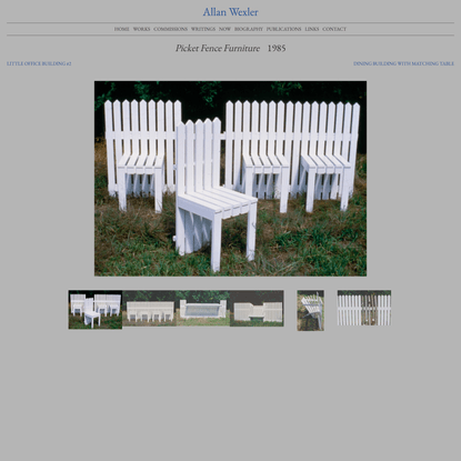 Picket Fence Furniture 1985 | Allan Wexler