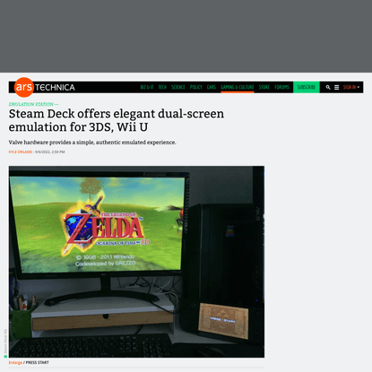 Steam Deck offers elegant dual-screen emulation for 3DS, Wii U | Ars Technica
