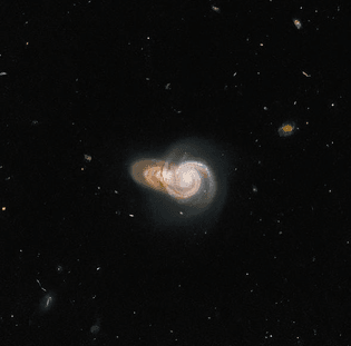 two spiral galaxies
