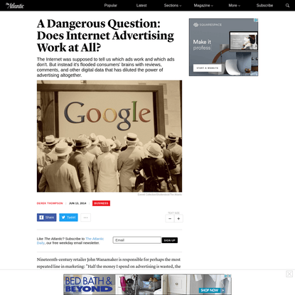A Dangerous Question: Does Internet Advertising Work at All?