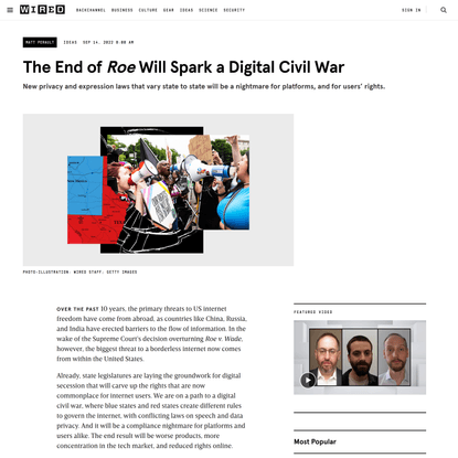 The End of Roe Will Spark a Digital Civil War