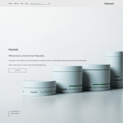 Haeckels Natural Skin Care And Wild Fragrance. Made of Margate.