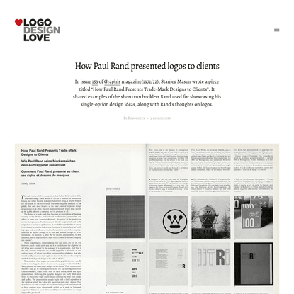 How Paul Rand presented logos to clients | Logo Design Love
