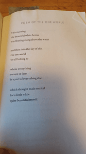 Poem of the One World by Mary Oliver
