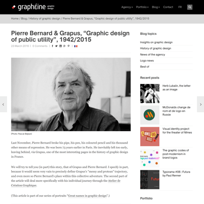 Pierre Bernard &amp; Grapus, “Graphic design of public utility”, 1942/2015