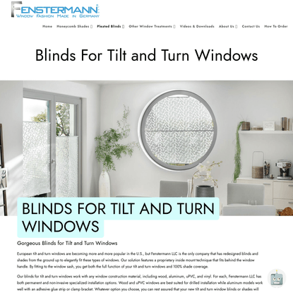 Fenstermann LLC | Blinds for Tilt and Turn Windows