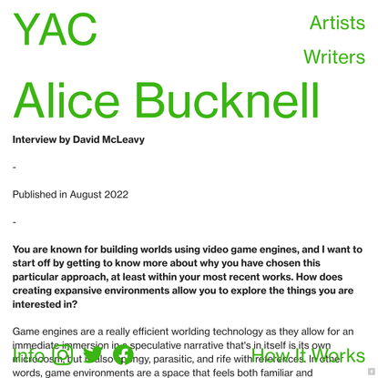 Alice Bucknell — YAC