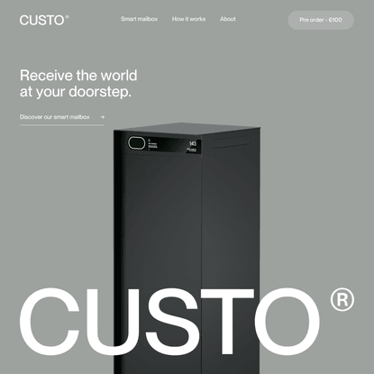 Custo: Bringing the world to your doorstep.